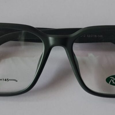 Roball Matte Black Square Full-Rim Eyeglasses,