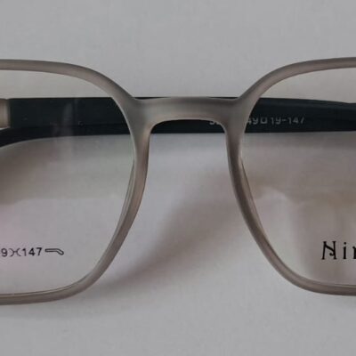 Nine-10 Oxygen Grey Geometric Eyeglasses