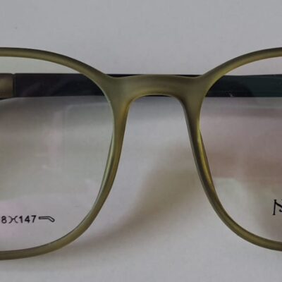 Nine-10 Oxygen Olive Green Round Eyeglasses