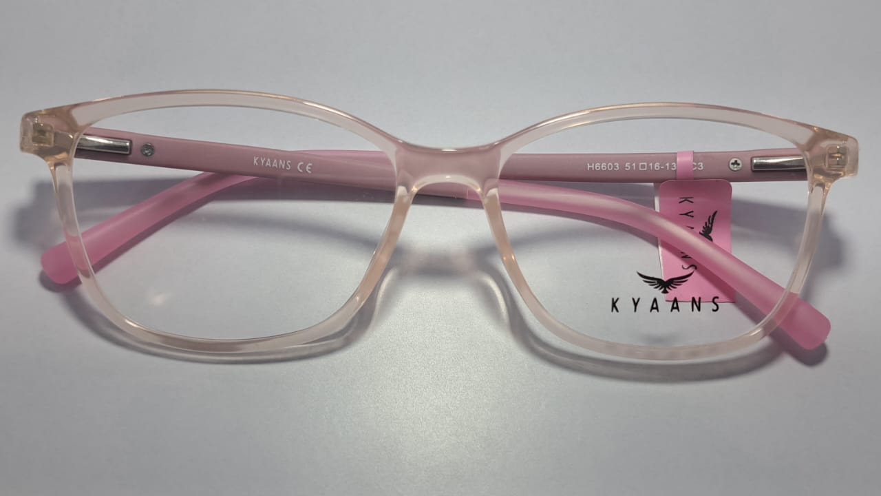 KYAANS H6603 Elegant Pink Transparent Eyewear Frame