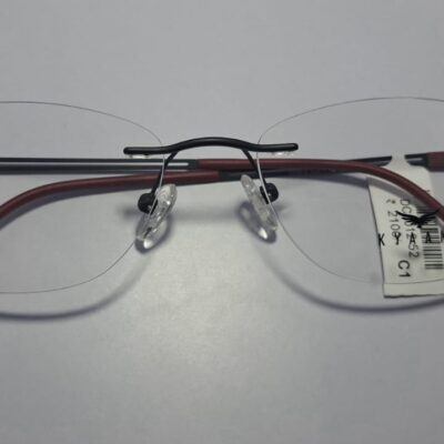 Kyaans Rimless Brown Eyeglasses