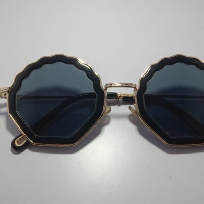 Designer Geometric Metal Sunglasses