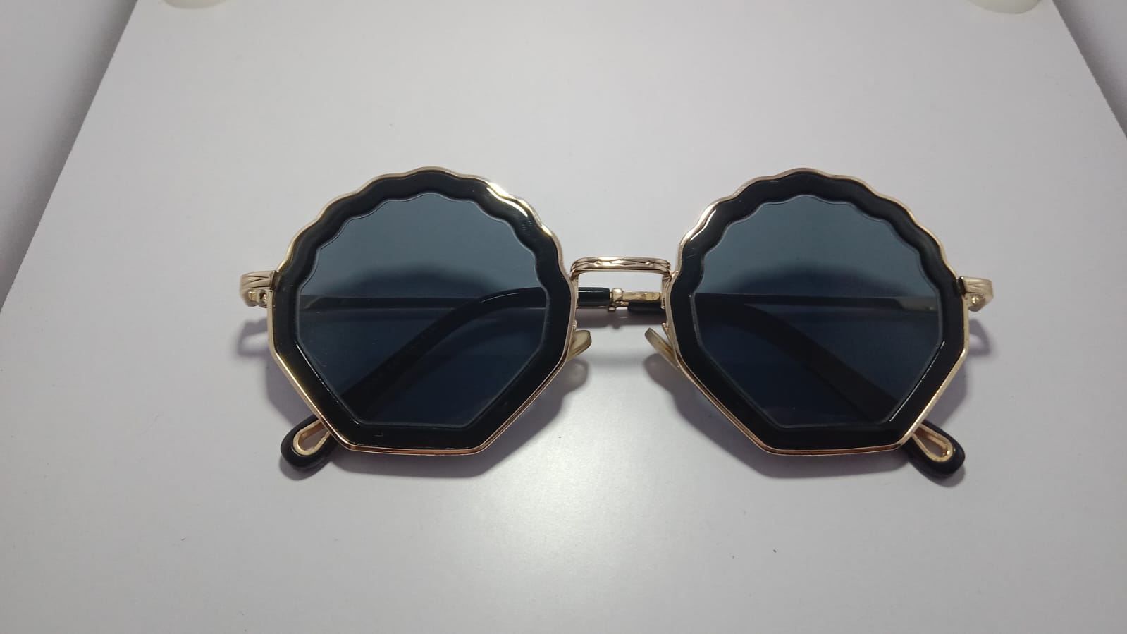 Designer Geometric Metal Sunglasses